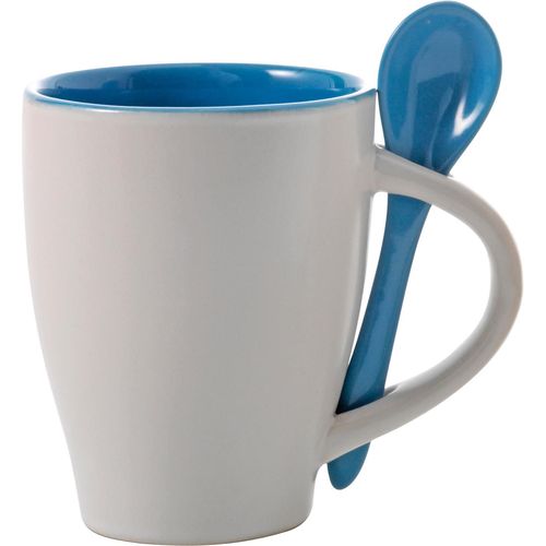Ceramic mug with spoon Eduardo Ceramic mug with spoon Eduardo