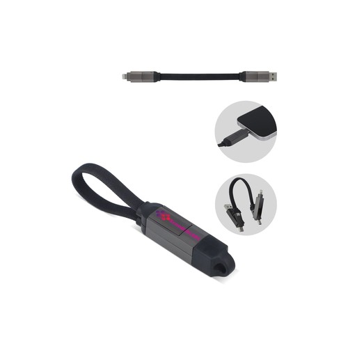Cable multifunción 4 en 1 OTG tamaño llavero 60 W Cable multifunción 4 en 1 OTG tamaño llavero 60 W