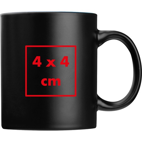 Black mug with colored inside Black mug with colored inside
