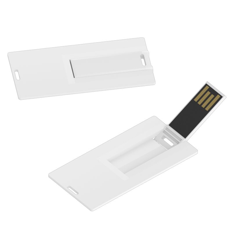 Ultra flat glossy plastic USB stick Flash Badge Small