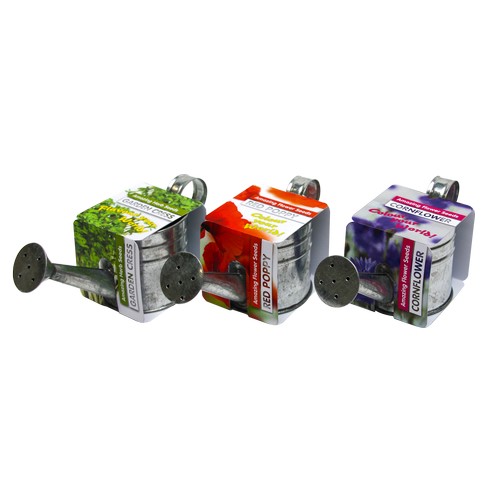 Growing kit - Zinc watering can (personalised) Growing kit - Zinc watering can (personalised)
