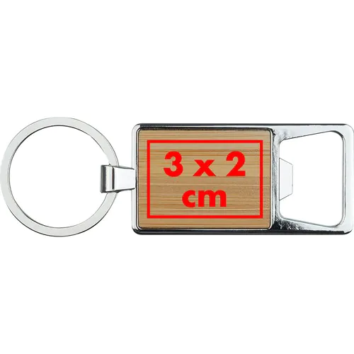 Bamboo key ring with bottle opener Bamboo key ring with bottle opener
