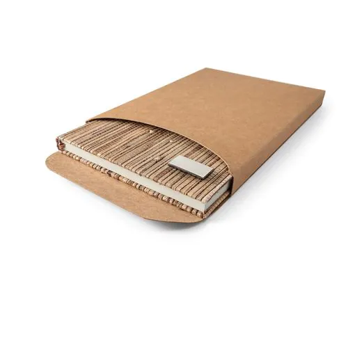 NERUDA. A5 notepad with hardcover made from natural straw fibres NERUDA. A5 notepad with hardcover made from natural straw fibres