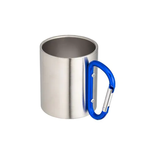 Vaso de acero con asa de mosquetón de aluminio, 200 ml Vaso de acero con asa de mosquetón de aluminio, 200 ml