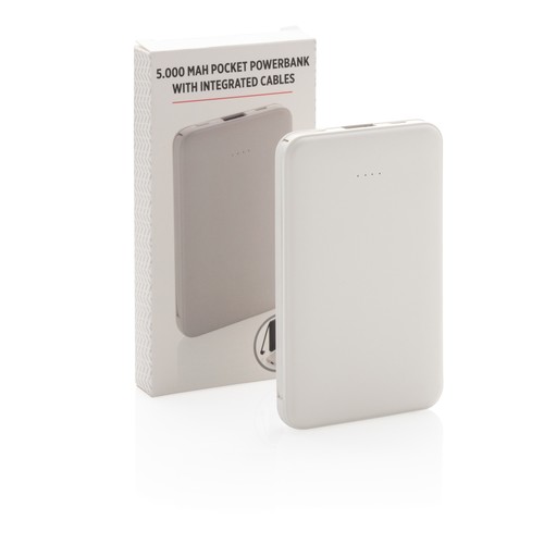 Batterie de secours 5000 mAh avec câbles intégrés