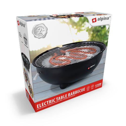 ALPINA Electric Table BBQ 1250W Round ALPINA Electric Table BBQ 1250W Round