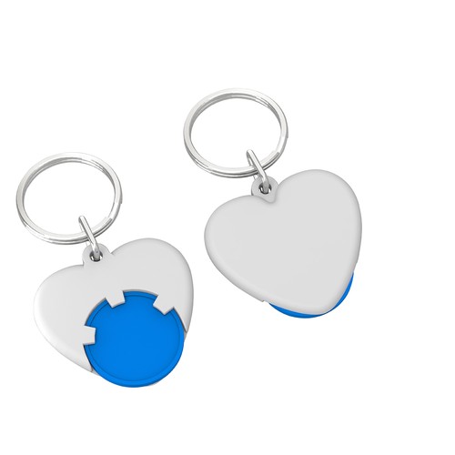 Chip holder with 1€ chip "heart" Chip holder with 1€ chip "heart"