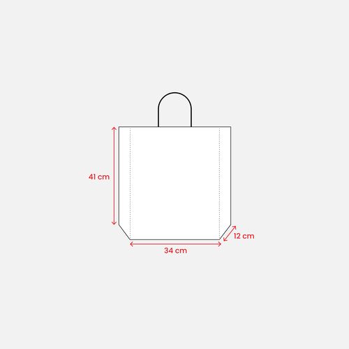 157 g/m2 matte laminated paper shopping bag with gusset and bottom reinforcement
