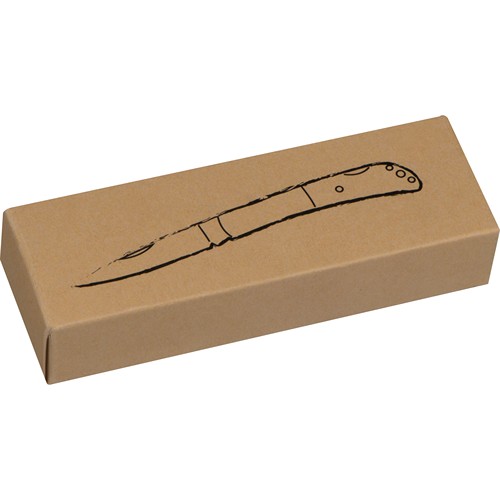 Folding knife with wooden handle