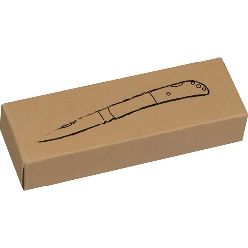 Folding knife with wooden handle