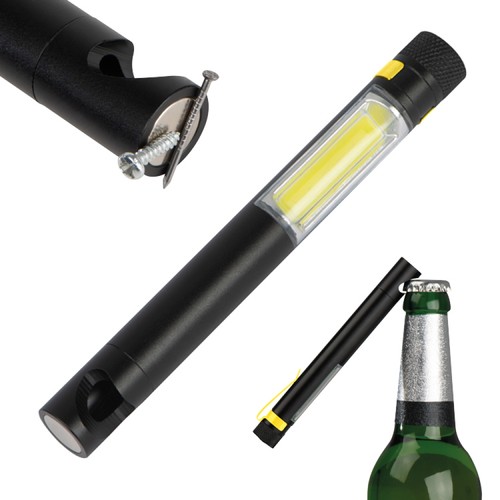 Flashlight with bottle opener Flashlight with bottle opener