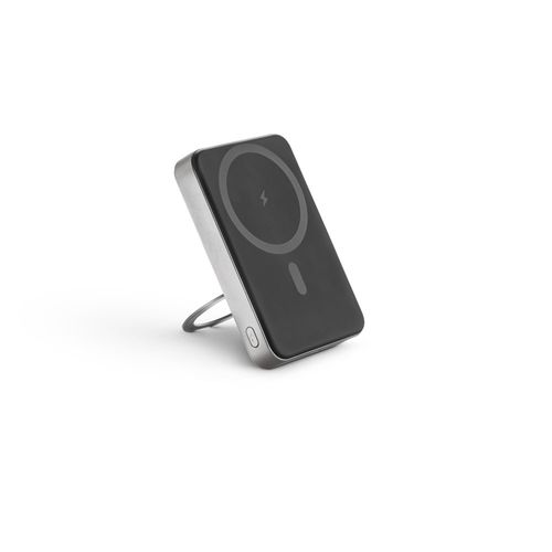 WARSHEL 10. Batterie nomade magnétique de 10 000 mAh avec chargeur sans fil ultrarapide de 15 W en ABS recyclé (100 % rABS) avec support