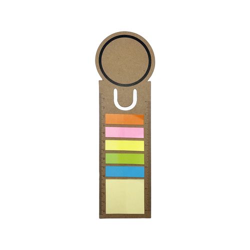 Cardboard bookmark ruler with sticky notes Cardboard bookmark ruler with sticky notes