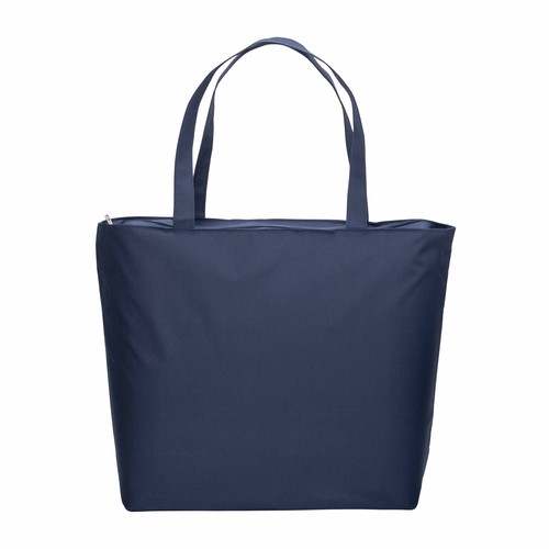 300D polyester beach bag  with long handles and zip closure