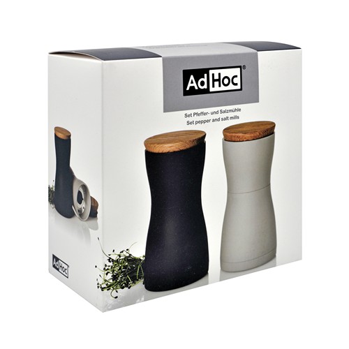 AdHoc Twin zout- en pepermolen set AdHoc Twin zout- en pepermolen set