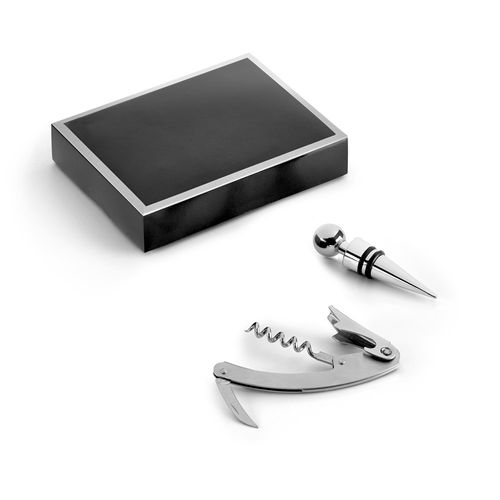 BARREL. Zinc and stainless steel wine set BARREL. Zinc and stainless steel wine set