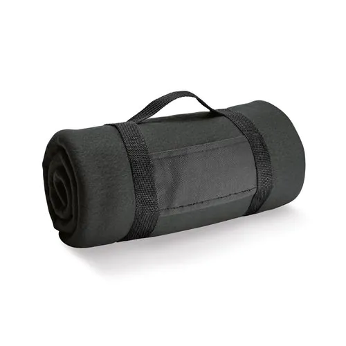THORPE. Fleece blanket with removable handle (180 g/m²)