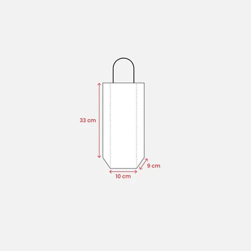 157 g/m2 laminated paper bottle shopping bag with gusset and bottom reinforcement, string 157 g/m2 laminated paper bottle shopping bag with gusset and bottom reinforcement, string