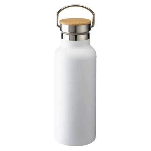 Thermos en acier inoxidable avec double paroi isolante de 500 ml avec bouchon en bambou Thermos en acier inoxidable avec double paroi isolante de 500 ml avec bouchon en bambou