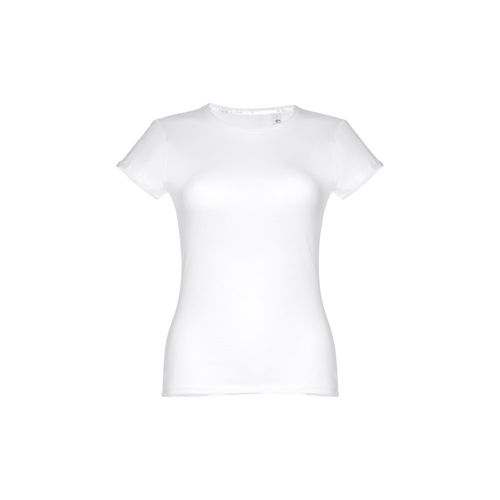 THC SOFIA WH. T-shirt sfiancata da donna in cotone. colore bianco THC SOFIA WH. T-shirt sfiancata da donna in cotone. colore bianco