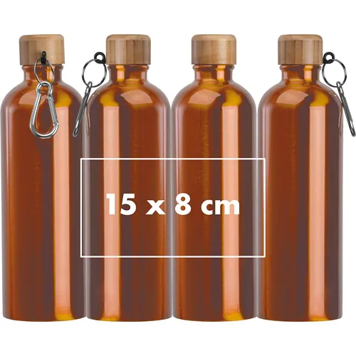 Drinkfles van rvs met karabijnhaak, 750 ml