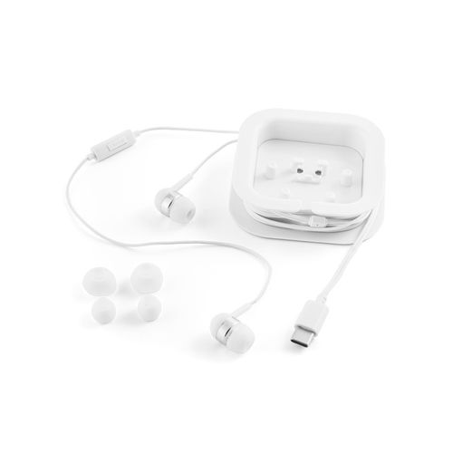 PRESLEY. Auriculares con cable USB-C de 1.2 metros y micrófono ABS integrado PRESLEY. Auriculares con cable USB-C de 1.2 metros y micrófono ABS integrado