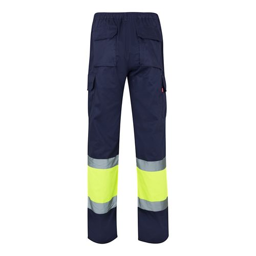VL ATHENA. Two-tone twill trousers (210g/m²), lined, multi-pocket, in cotton (20%) and polyester (80%)