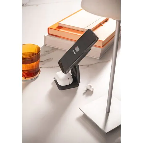 BROGLIE. Chargeur magnétique sans fil ultra-rapide 15W 3-en-1 en ABS recyclé (100 % rABS)