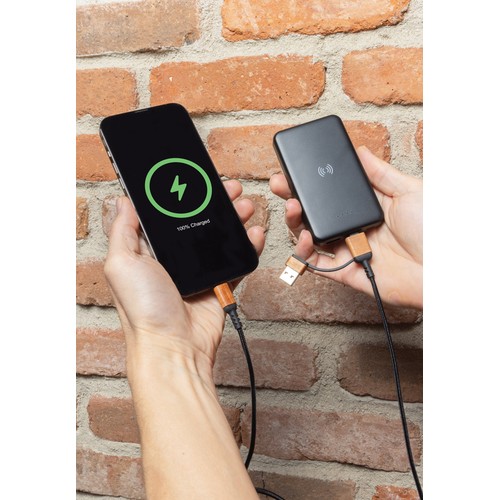 RCS recycled plastic 5.000 mAh 5W wireless powerbank RCS recycled plastic 5.000 mAh 5W wireless powerbank