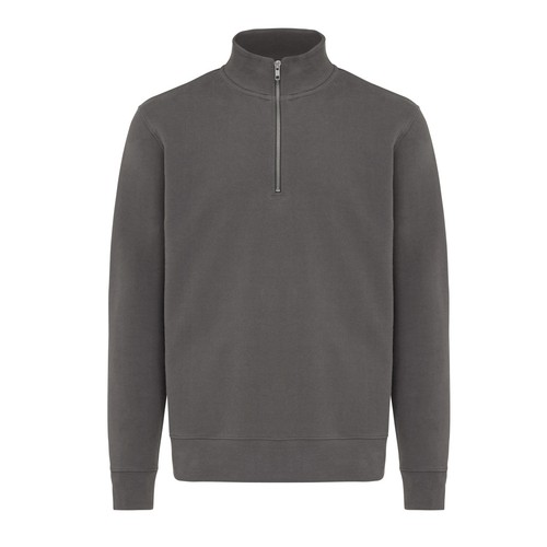 Sweater IQONIQ à col montant zippé en coton recyclé Elgon