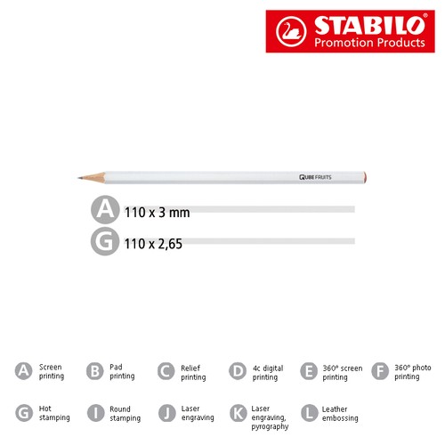 STABILO crayon graphite hexagonal blanc
