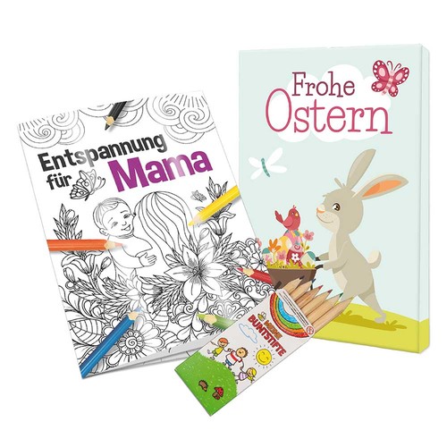 Coffret de coloriage A6 - Pâques - Kit de dessin neutre Coffret de coloriage A6 - Pâques - Kit de dessin neutre