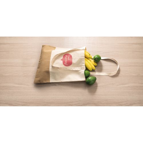 MERCAT. Torba ze 100% bawełny (160 g/m²) z detalami z imitacji juty MERCAT. Torba ze 100% bawełny (160 g/m²) z detalami z imitacji juty