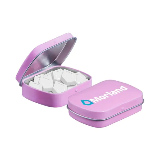 Mini scharnierblikje met logo mints