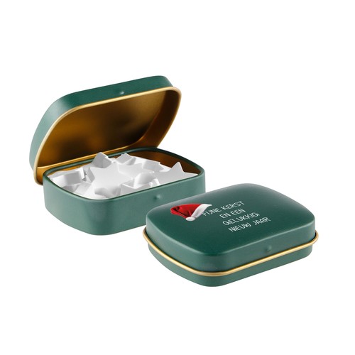 Mini boîte à charnière avec forme menthe poivrée Mini boîte à charnière avec forme menthe poivrée