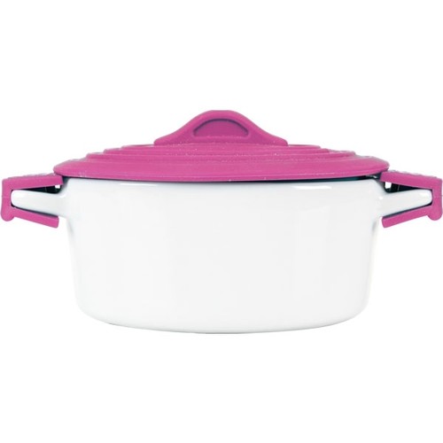 Porcelain pot with silicone lid DELHI