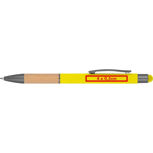 Ball pen with bamboo grip zone