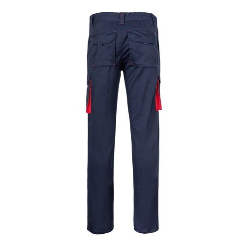 VL FIDES. Two-tone, multi-pocket stretch trousers (240g/m²), in cotton (46%), EME (38%) and polyester (16%)