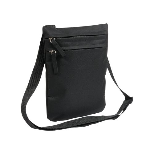 600D polyester 2-pocket man bag with adjustable shoulder strap