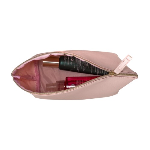 Multipurpose PU fine grain saffiano beauty case. Zipper closure and inner lining Multipurpose PU fine grain saffiano beauty case. Zipper closure and inner lining