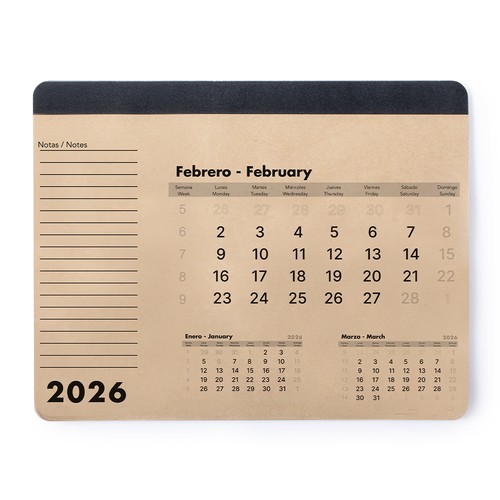 Mousepad Calendar Flen