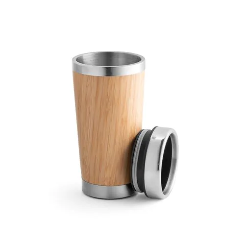 PIETRO. Vaso de viaje de bambú de 500 mL PIETRO. Vaso de viaje de bambú de 500 mL