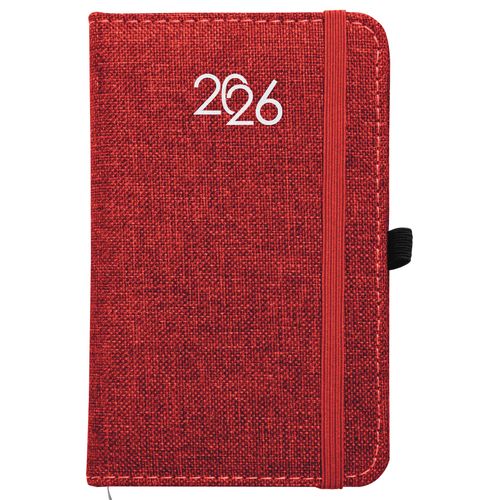 Agenda de poche hebdomadaire 2026, couverture rigide en PET recyclé avec effet de mélange Agenda de poche hebdomadaire 2026, couverture rigide en PET recyclé avec effet de mélange