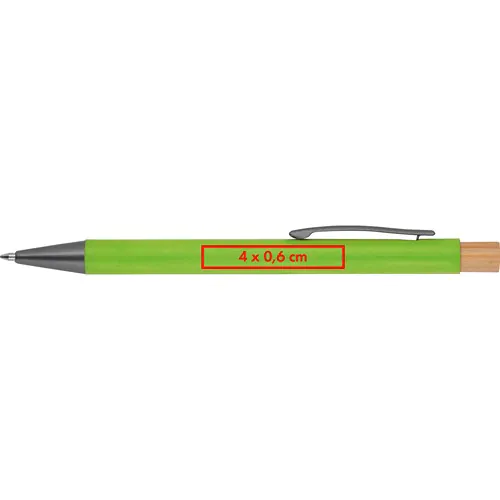 pen made from recycled aluminium with bamboo pusher