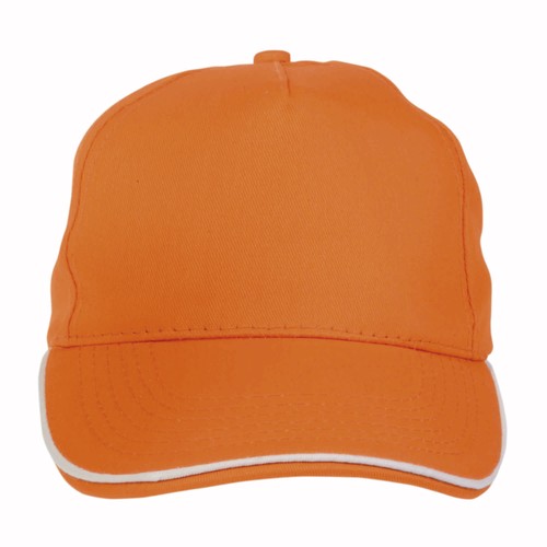Cappellino in cotone, 5 pannelli con profilo in contrasto Cappellino in cotone, 5 pannelli con profilo in contrasto