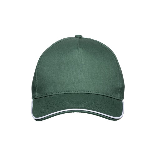 Cotton 5-panel baseball cap, contrasting sandwich visor Velcro closure