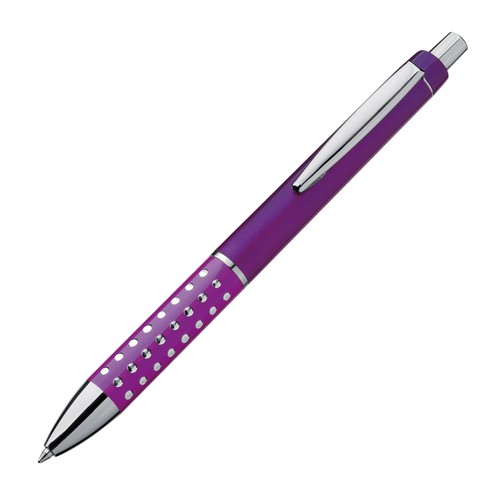 Plastic ball pen with sparkling dot grip zone Plastic ball pen with sparkling dot grip zone