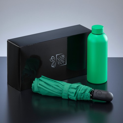 ACTIVE SET: BOTELLA DE AGUA TÉRMICA Y PARAGUAS AUTOMÁTICO
