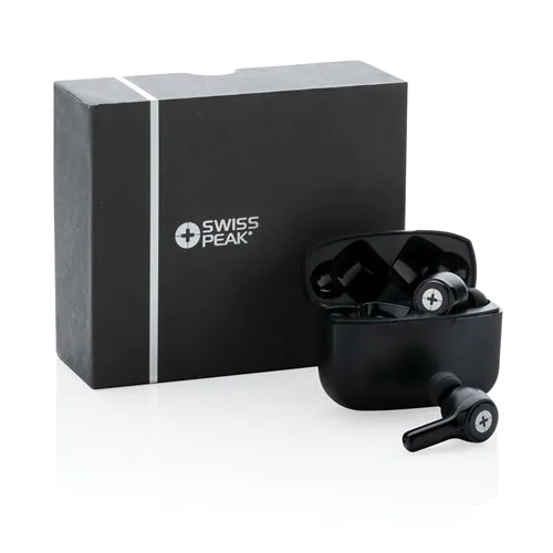 RCS recycled plastic Swiss Peak ANC TWS earbuds RCS recycled plastic Swiss Peak ANC TWS earbuds