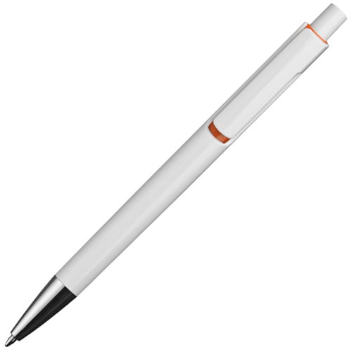 Stylo bille blanc avec applications colorées